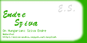 endre sziva business card